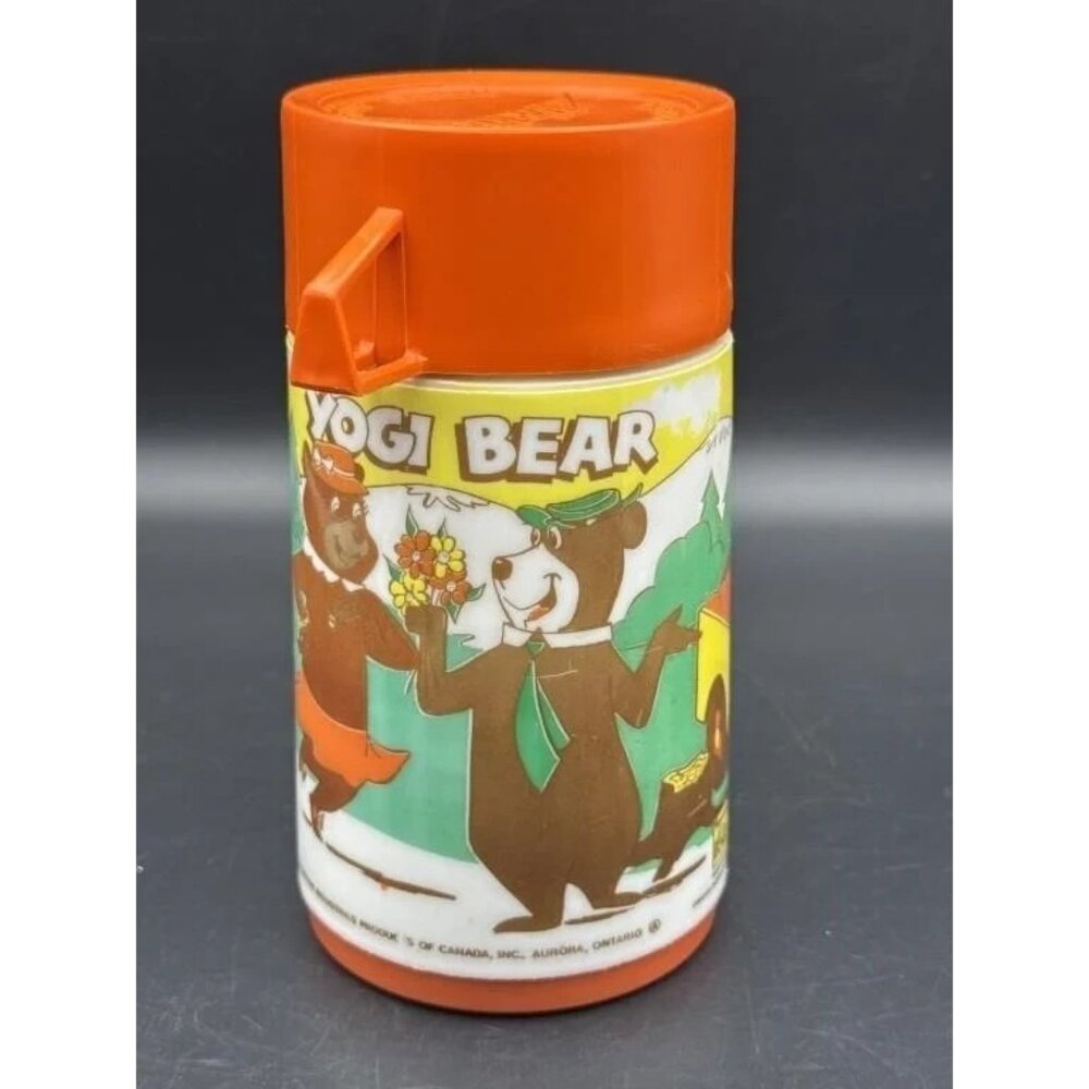 Vintage Yogi Bear Aladdin Thermos 6.5" — Stopper #33, Cup #112, 1974